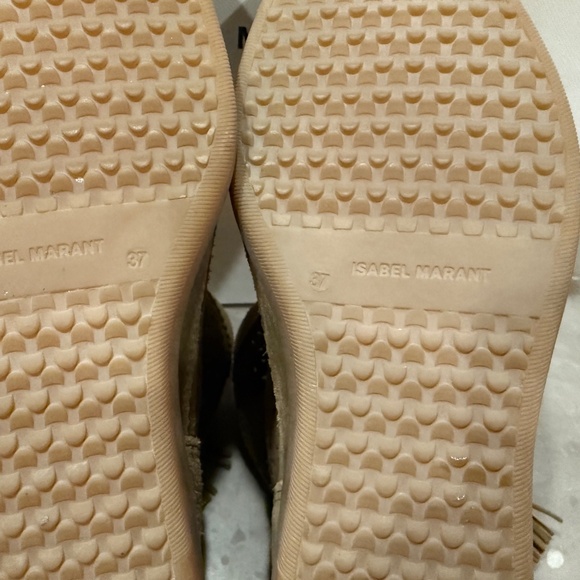 Isabel Marant Beslay Suede Tassel Wedge Ankle Boot, 37 - Picture 8 of 13